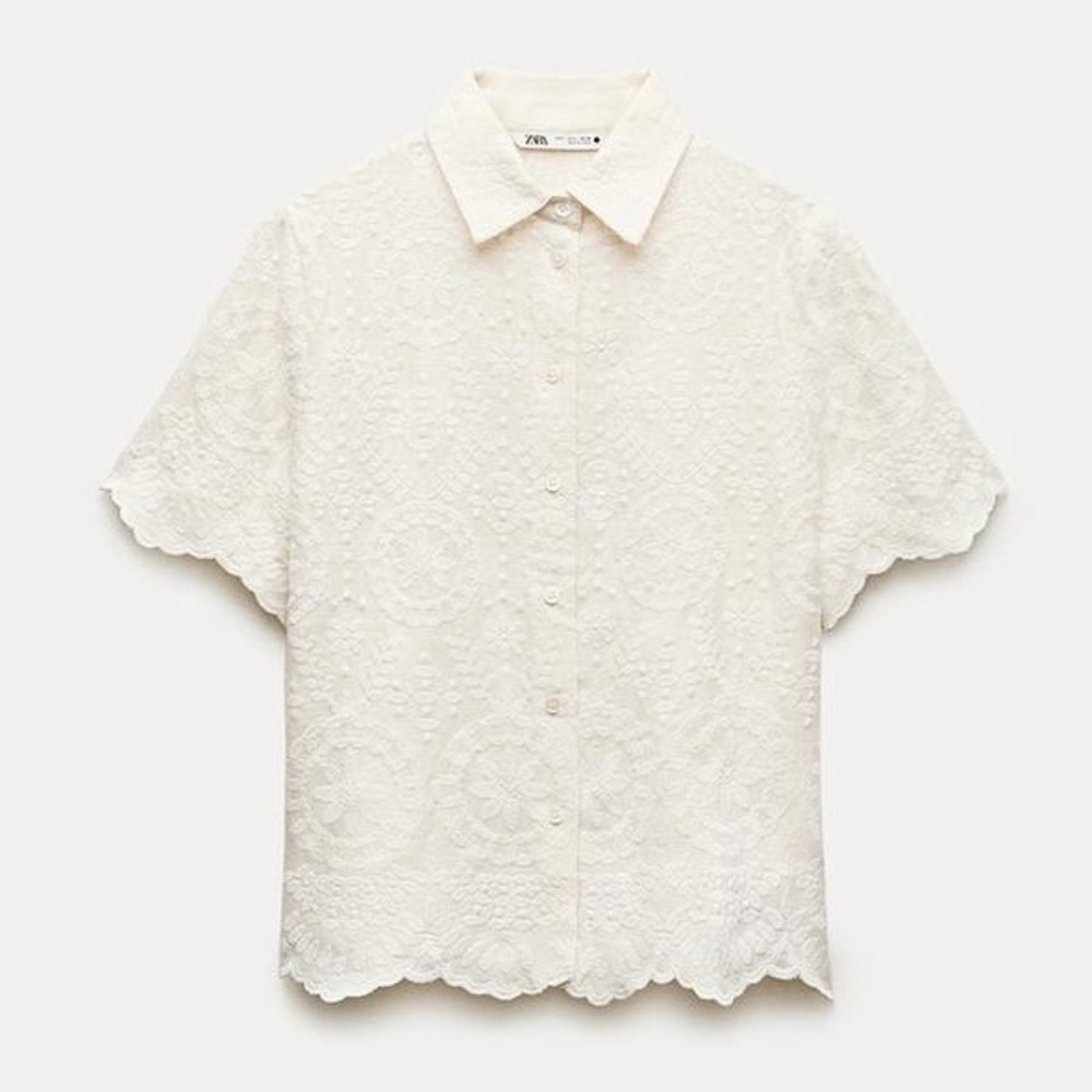 ZARA BLOGGER FAVORITE EMBROIDERED SHIRT